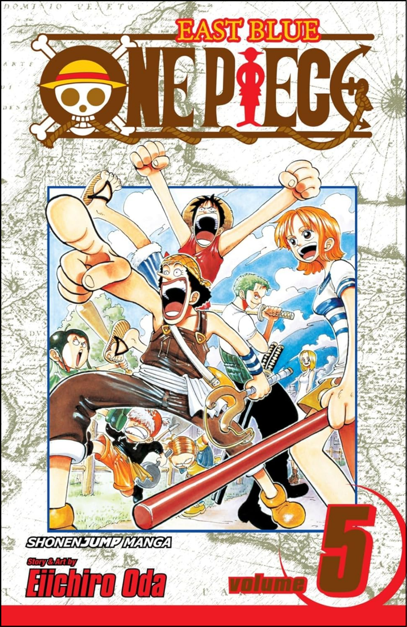 One Piece, Vol. 5 by Eiichiro Oda (Author, Illustrator) | Full Page Print Editon