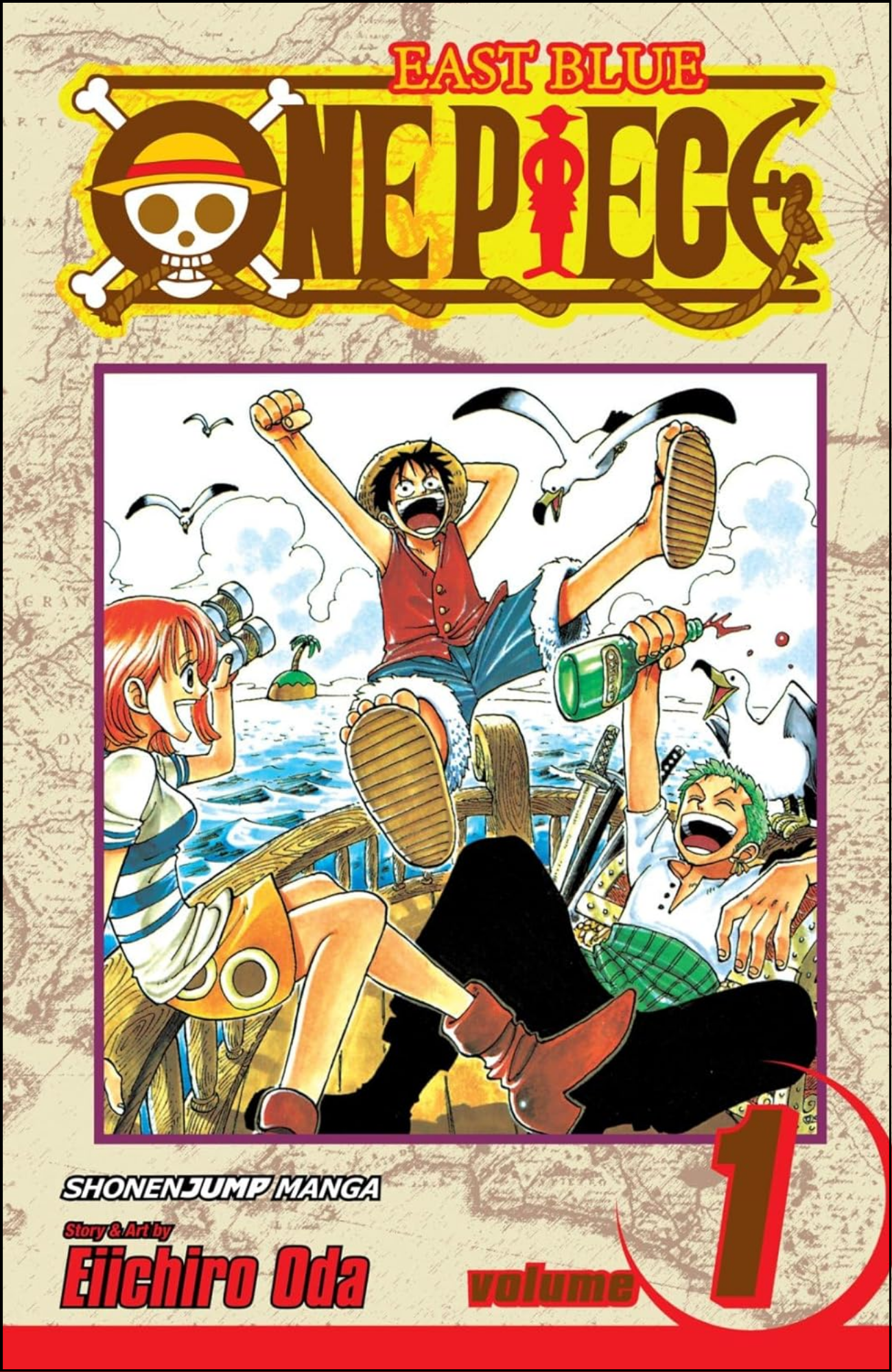 One Piece, Vol. 1 by Eiichiro Oda (Author, Illustrator) | Full Page Print Editon
