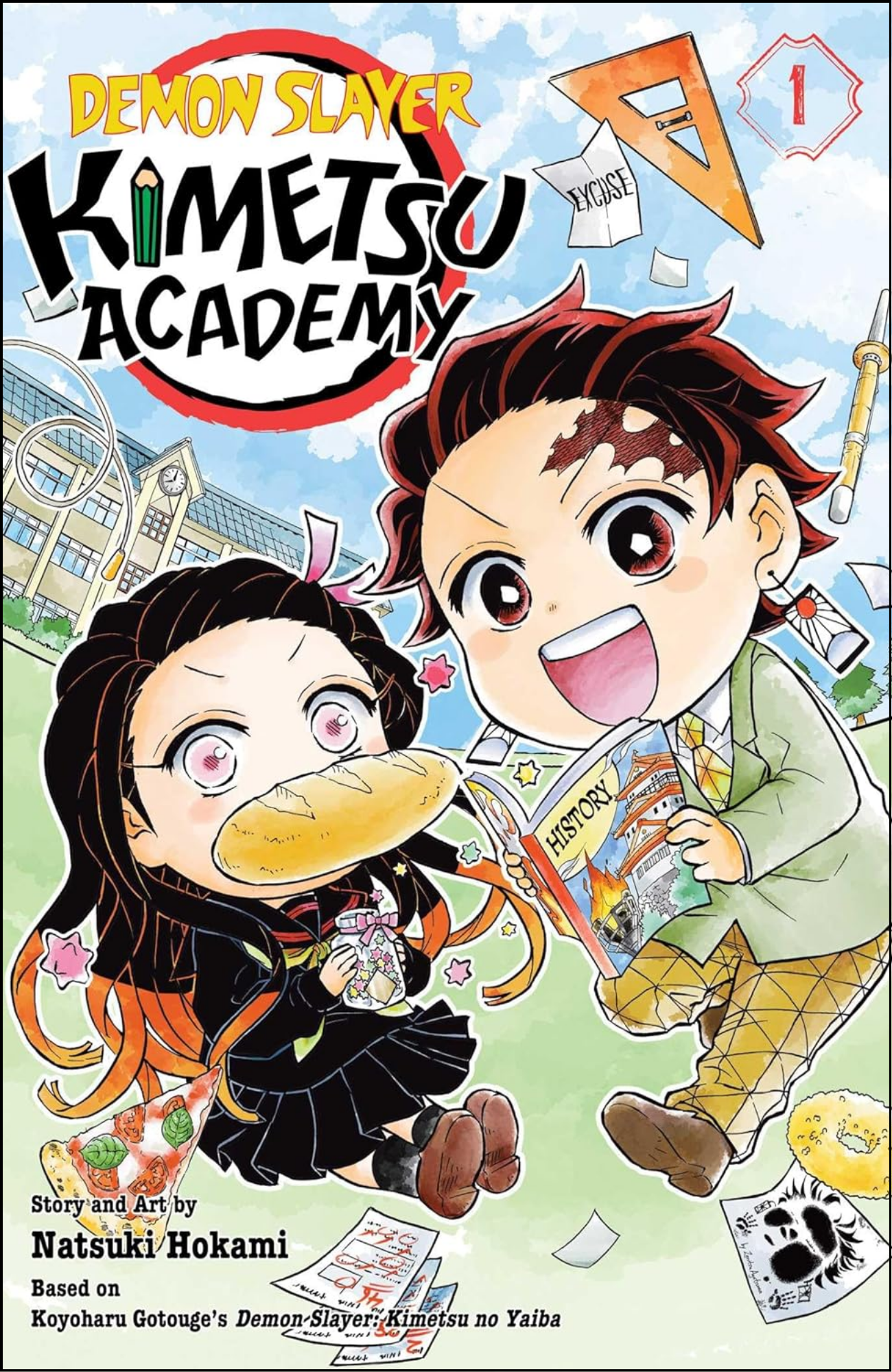Demon Slayer Kimetsu Academy, Vol. 1 by Koyoharu Gotouge (Author) | Full Page Print Editon