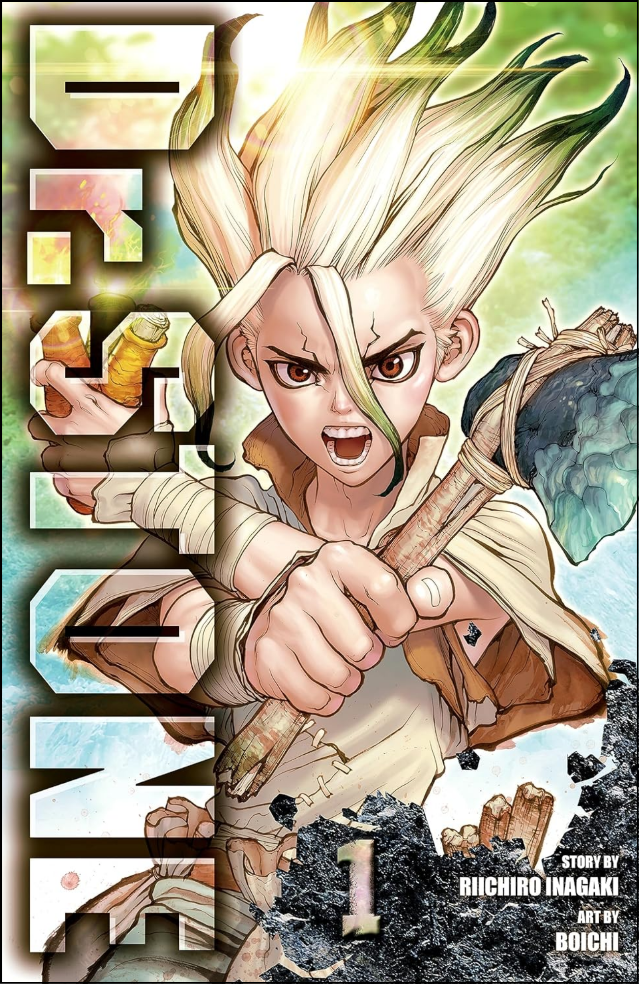 Dr. STONE, Vol. 1 by Riichiro Inagaki (Author) | Full Page Print Editon