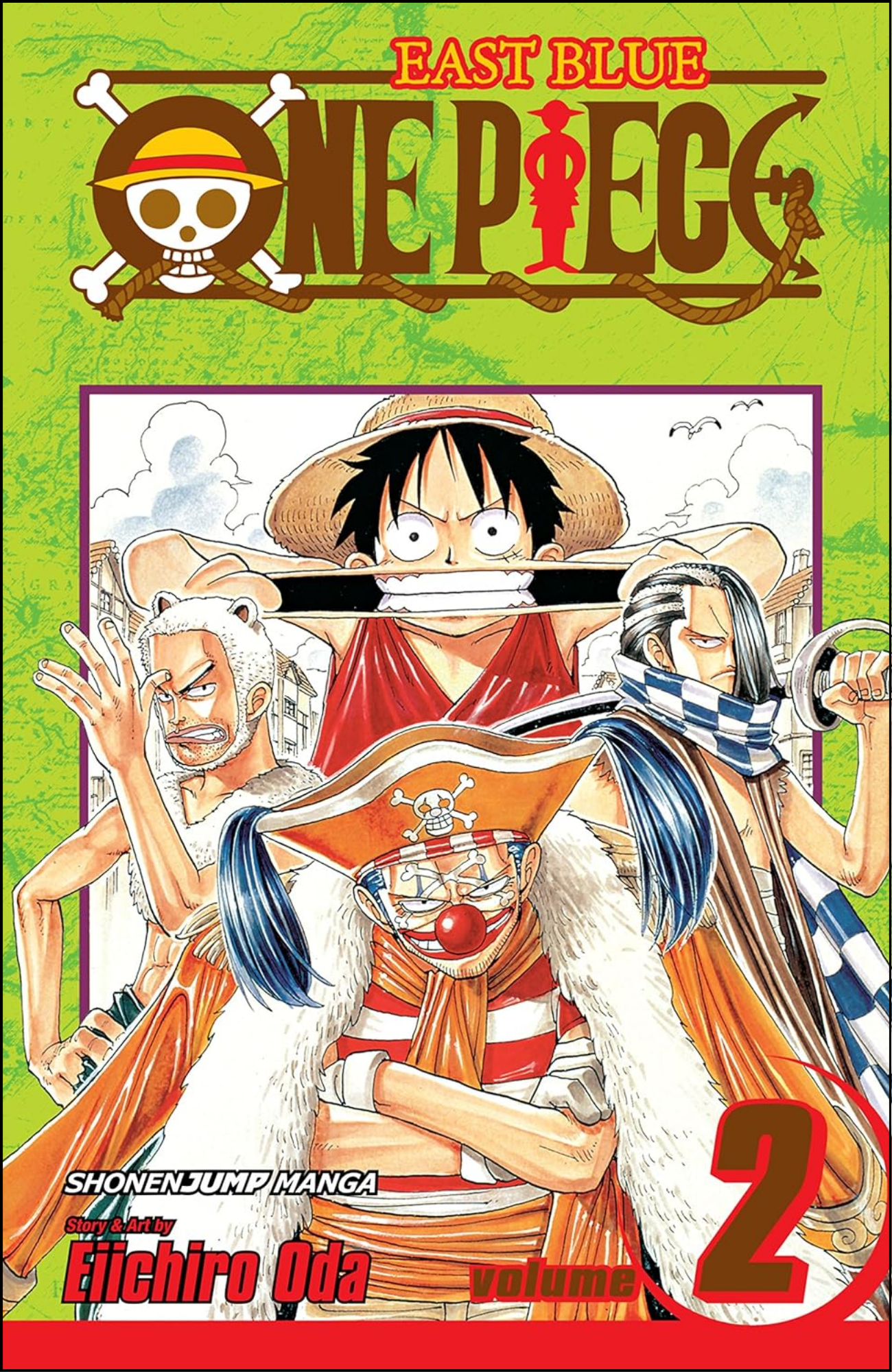 One Piece, Vol. 2 by Eiichiro Oda (Author, Illustrator) | Full Page Print Editon
