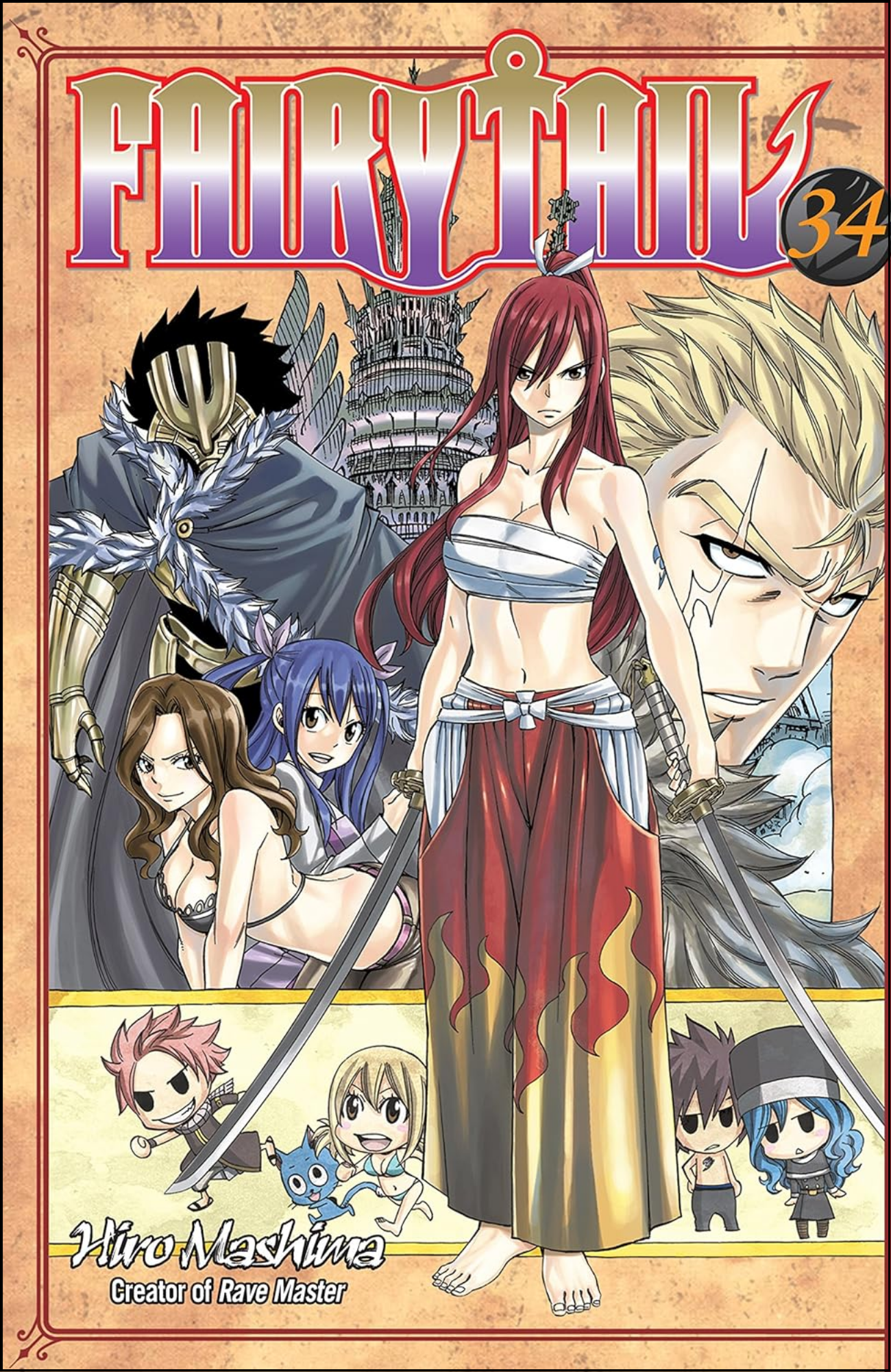Fairy Tail Vol. 34 by Hiro Mashima (Author, Artist) | Full Page Print Editon