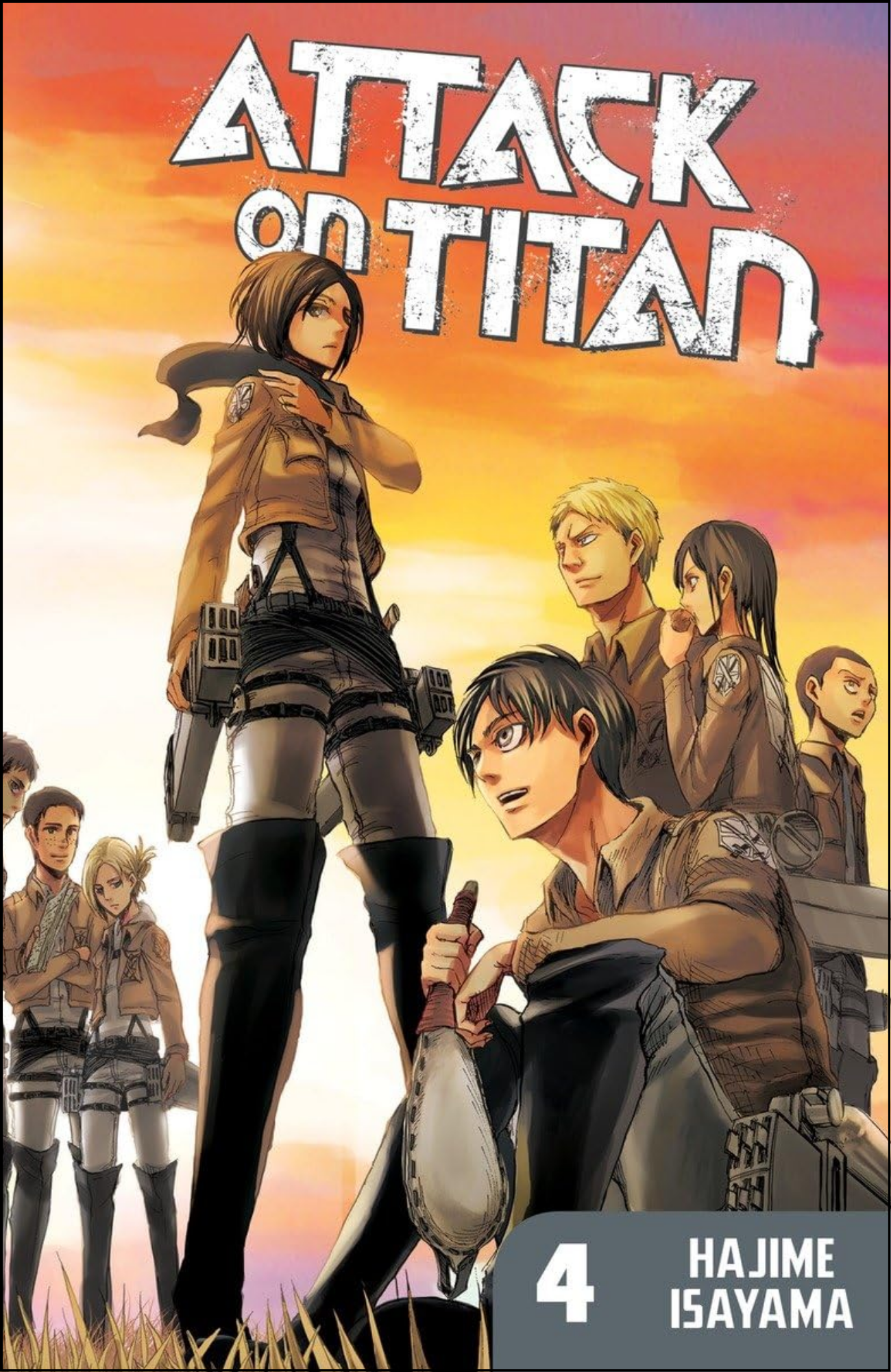 Attack on Titan Vol. 4 by Hajime Isayama (Author, Artist)| Full Page Print Editon