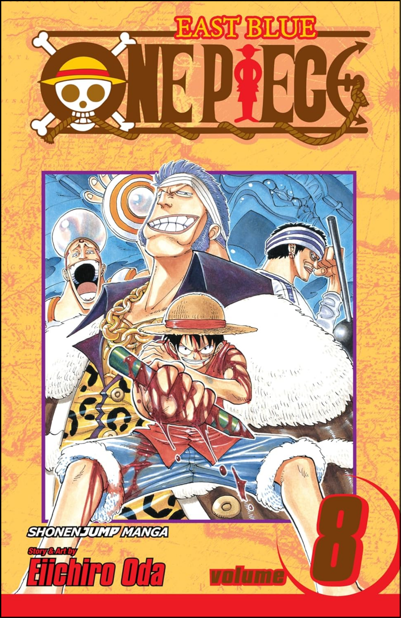 One Piece, Vol. 8 by Eiichiro Oda (Author, Illustrator) | Full Page Print Editon