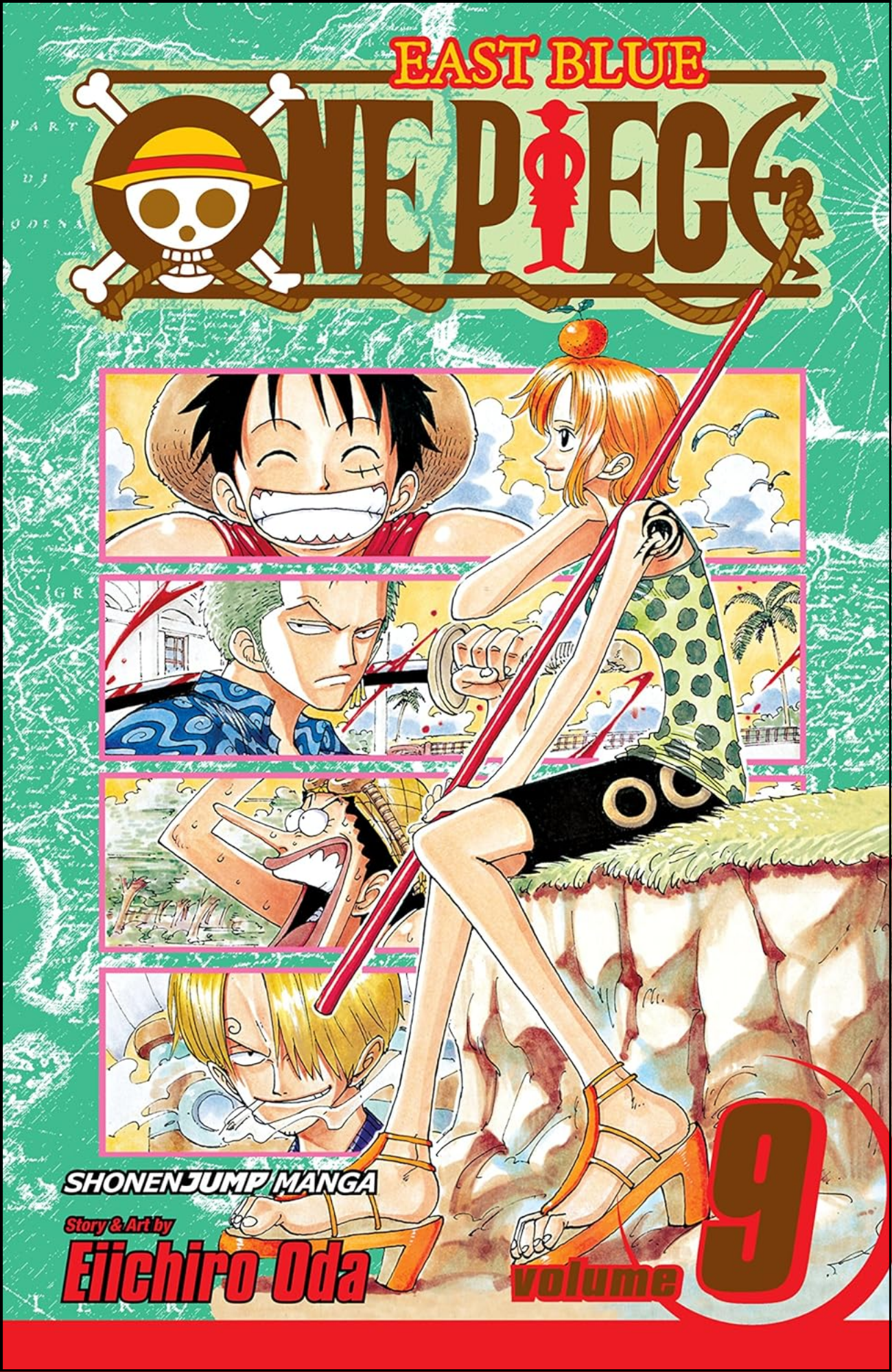 One Piece, Vol. 9 by Eiichiro Oda (Author, Illustrator) | Full Page Print Editon