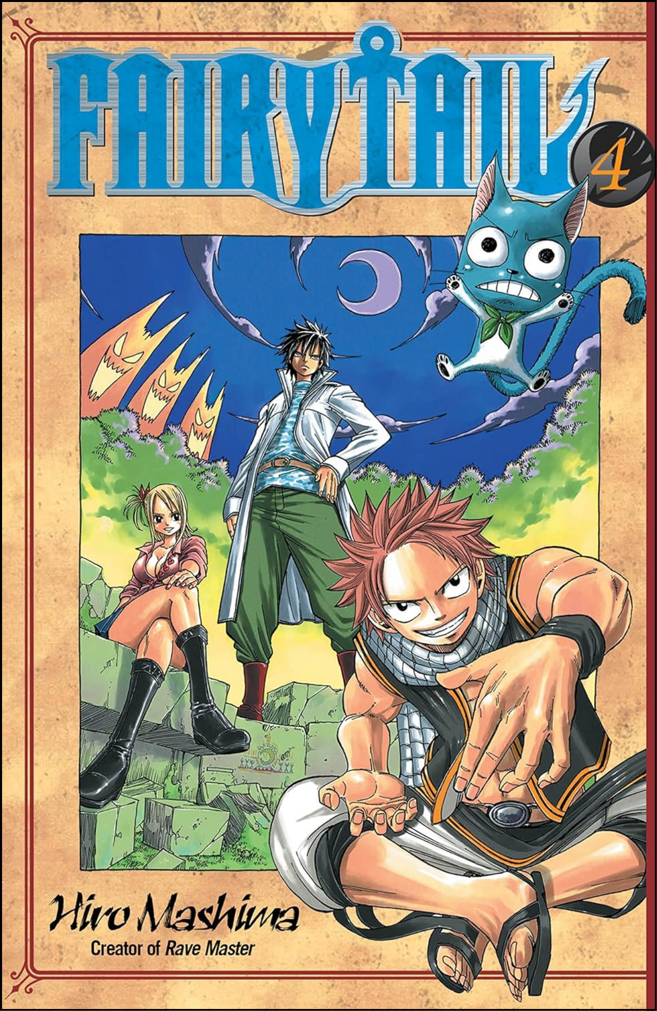 Fairy Tail Vol. 4 by Hiro Mashima (Author, Artist) | Full Page Print Editon