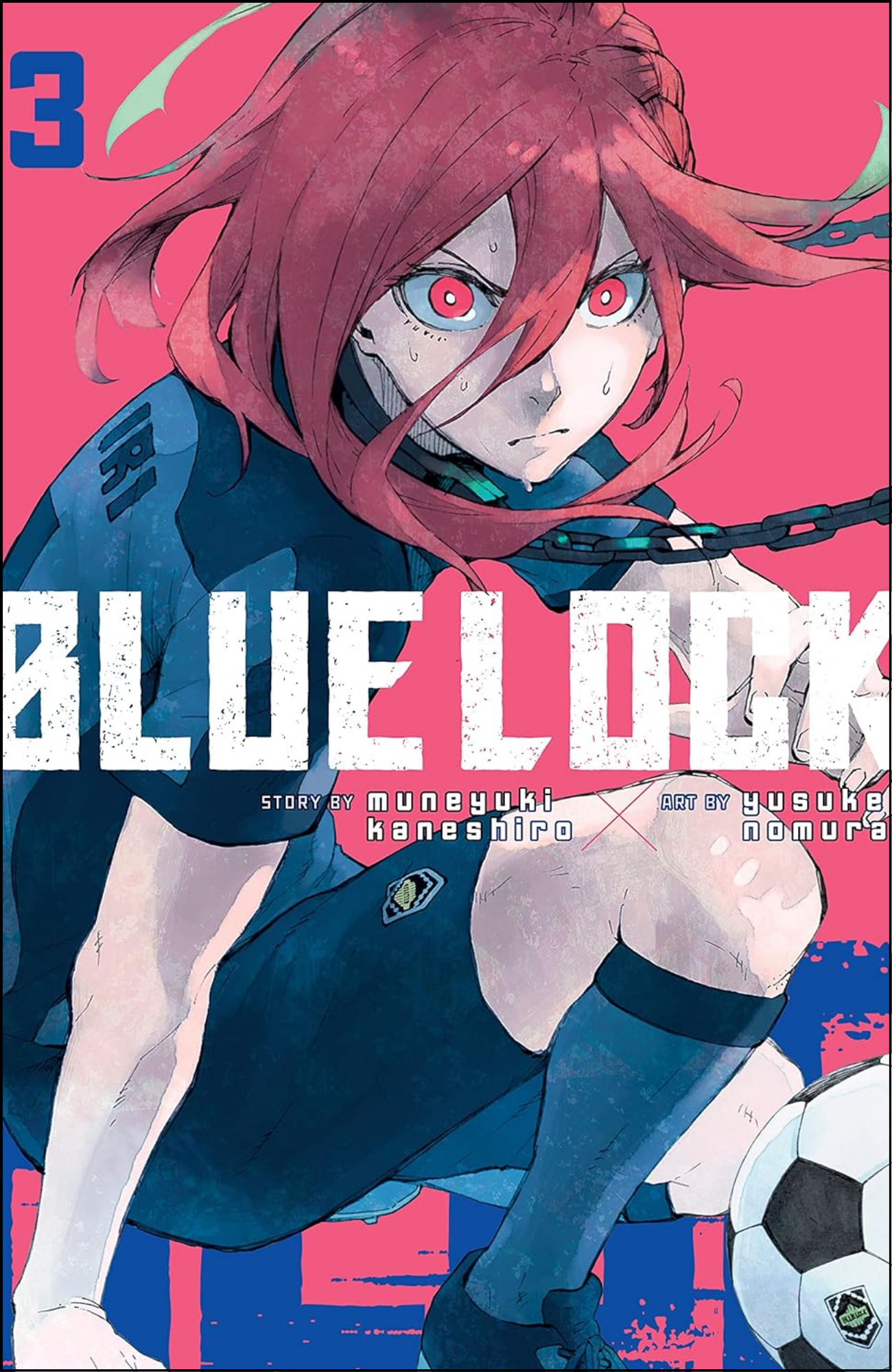 Blue Lock Vol. 3 by Yusuke Nomura (Author, Artist) | Full Page Print Editon