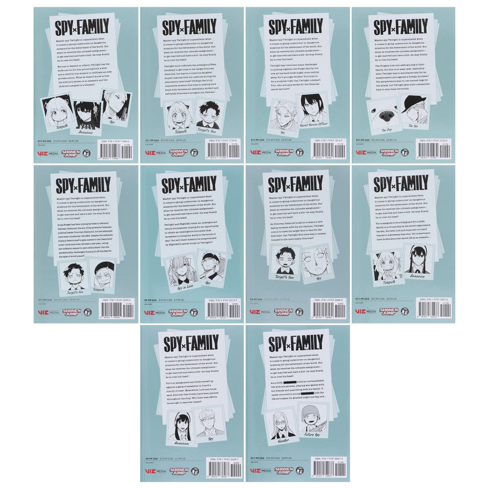 Spy x Family Series by Tatsuya Endo 10 Books Collection Set (Vol 1-10) - Ages 13+ - Paperback
