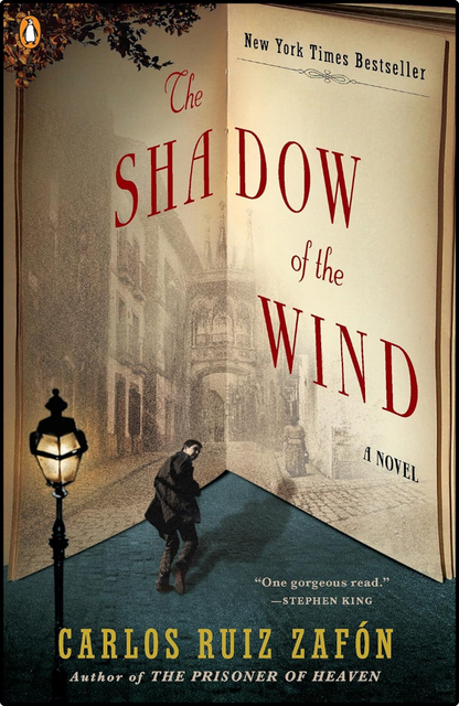 The Shadow of the Wind by Carlos Ruiz Zafón book cover