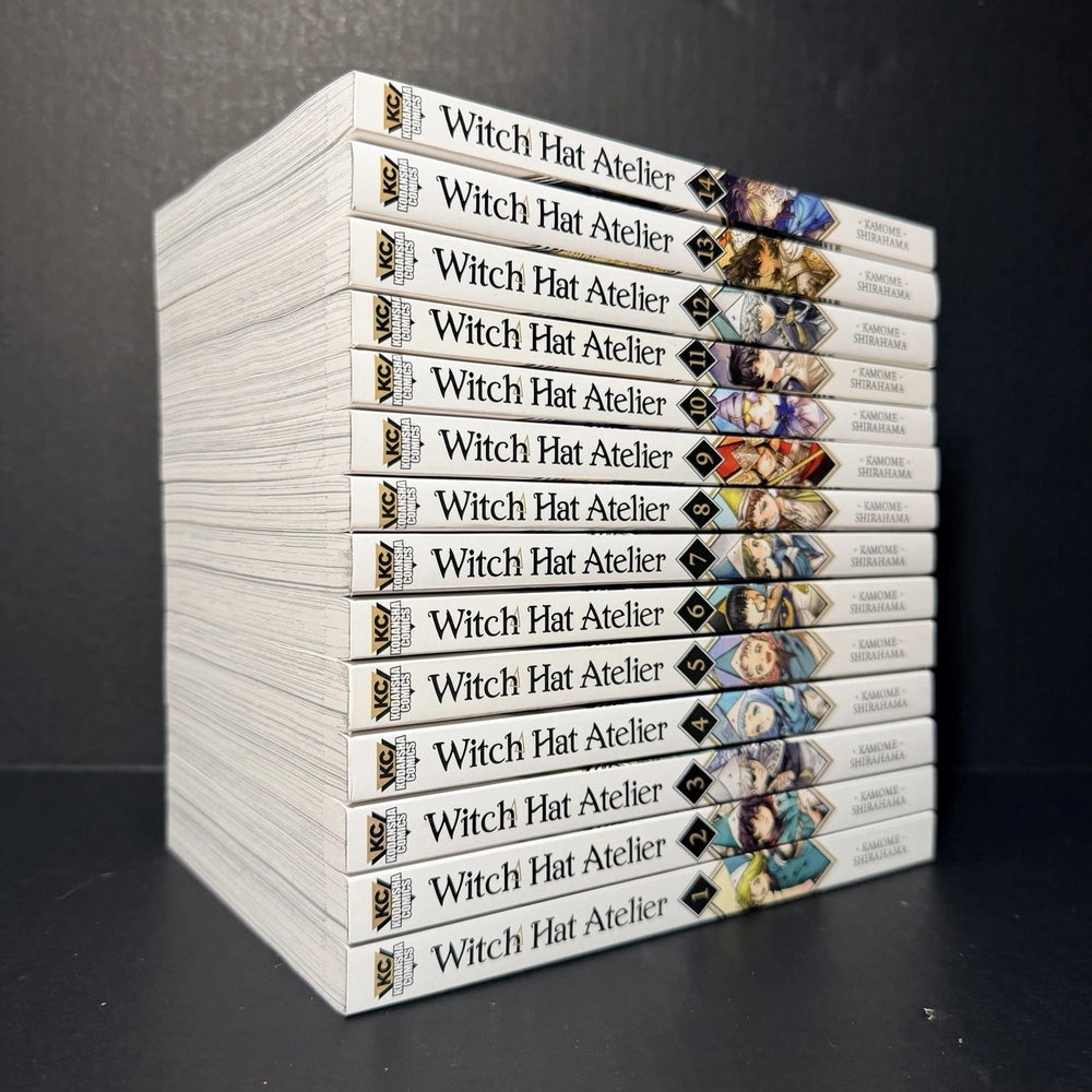 Stack of Witch Hat Atelier manga books, Vol. 1 to Vol. 14
